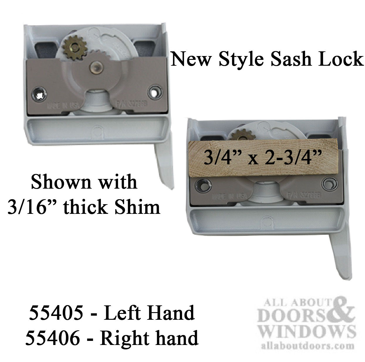 Weather Shield Casement Window Sash Lock, 4 Screw holes, 2-3/8 inch, Left hand - Choose Color - Weather Shield Casement Window Sash Lock, 4 Screw holes, 2-3/8 inch, Left hand - Choose Color