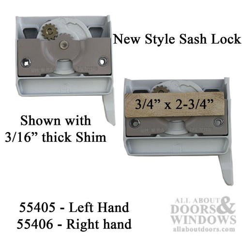 Weather Shield Casement Window Sash Lock, 4 Screw holes, 2-3/8 inch, Left hand - Choose Color - Weather Shield Casement Window Sash Lock, 4 Screw holes, 2-3/8 inch, Left hand - Choose Color