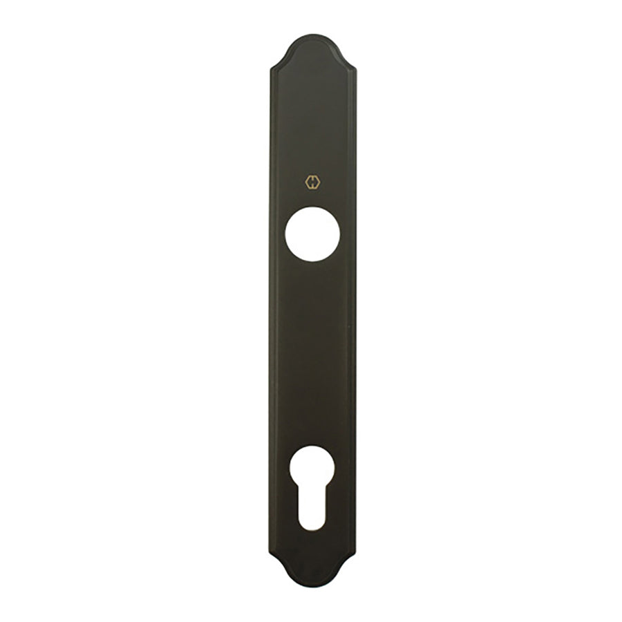 HOPPE Traditional Exterior Backplate M374N for Active Handlesets - Rustic Umber - HOPPE Traditional Exterior Backplate M374N for Active Handlesets - Rustic Umber