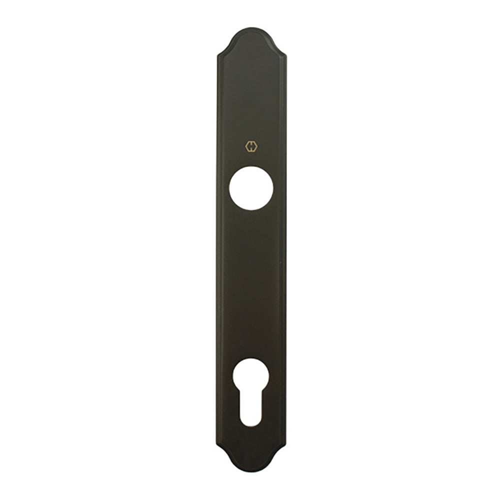 HOPPE Traditional Exterior Backplate M374N for Active Handlesets - Rustic Umber - HOPPE Traditional Exterior Backplate M374N for Active Handlesets - Rustic Umber