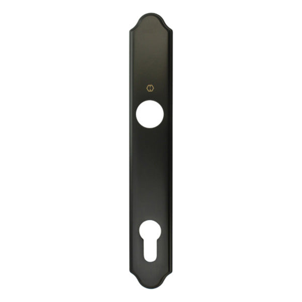 HOPPE Traditional Exterior Backplate M374N for Active Handlesets - Matte Black - HOPPE Traditional Exterior Backplate M374N for Active Handlesets - Matte Black