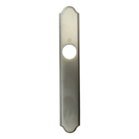 HOPPE Traditional Exterior Backplate M374N for Inactive Handlesets - Brushed Chrome