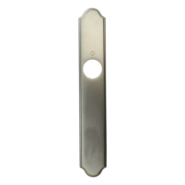 HOPPE Traditional Exterior Backplate M374N for Inactive Handlesets - Brushed Chrome - HOPPE Traditional Exterior Backplate M374N for Inactive Handlesets - Brushed Chrome