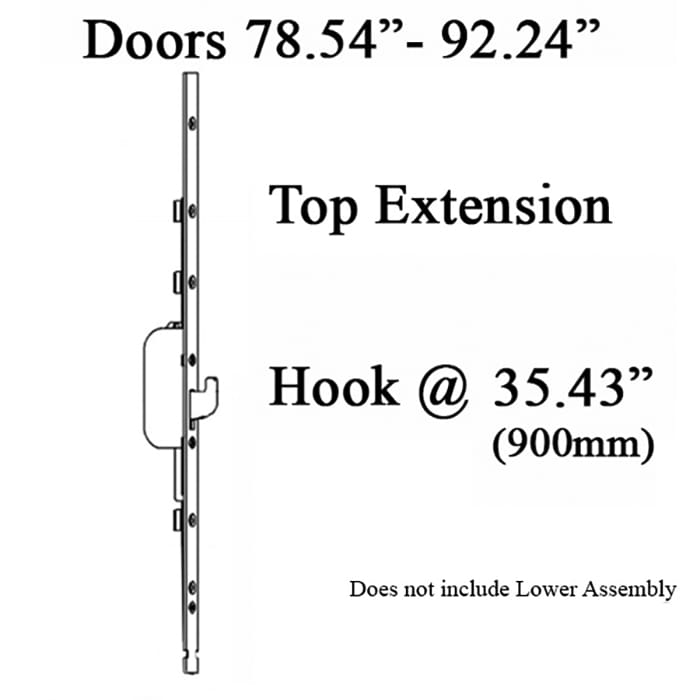 Top Extension Doors 78.54-92.24” Swing Hook @ 35.43