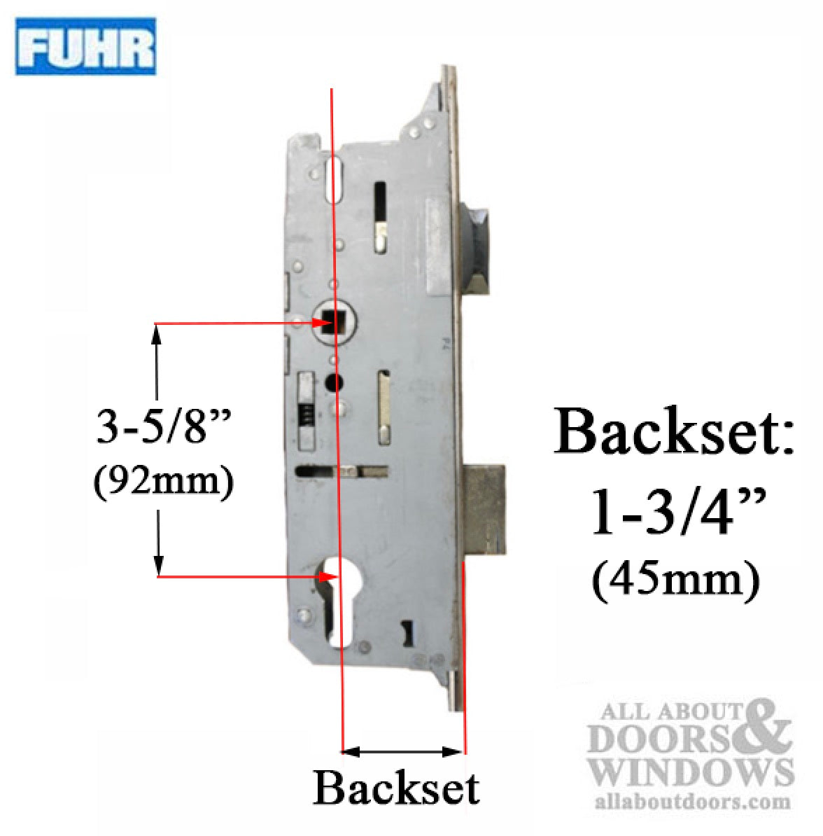 16mm FUHR hook 45/92, BH 26-1/8, TH 32-3/4 Door 82-9/16