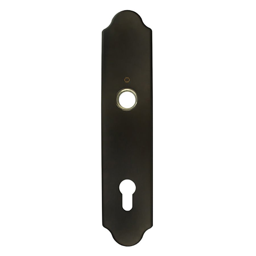 HOPPE Wide Traditional Exterior Backplate M3965N for Active Handlesets - Rustic Umber - HOPPE Wide Traditional Exterior Backplate M3965N for Active Handlesets - Rustic Umber