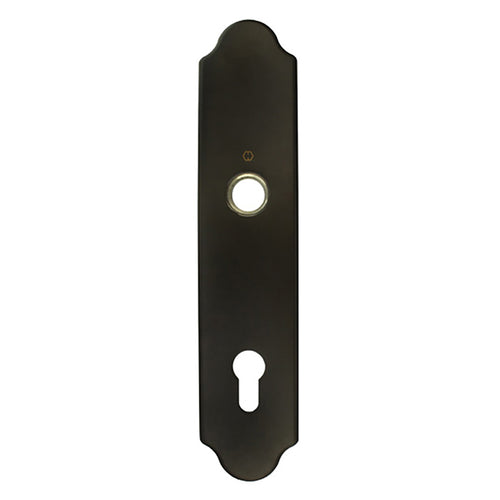 HOPPE Wide Traditional Exterior Backplate M3965N for Active Handlesets - Rustic Umber - HOPPE Wide Traditional Exterior Backplate M3965N for Active Handlesets - Rustic Umber