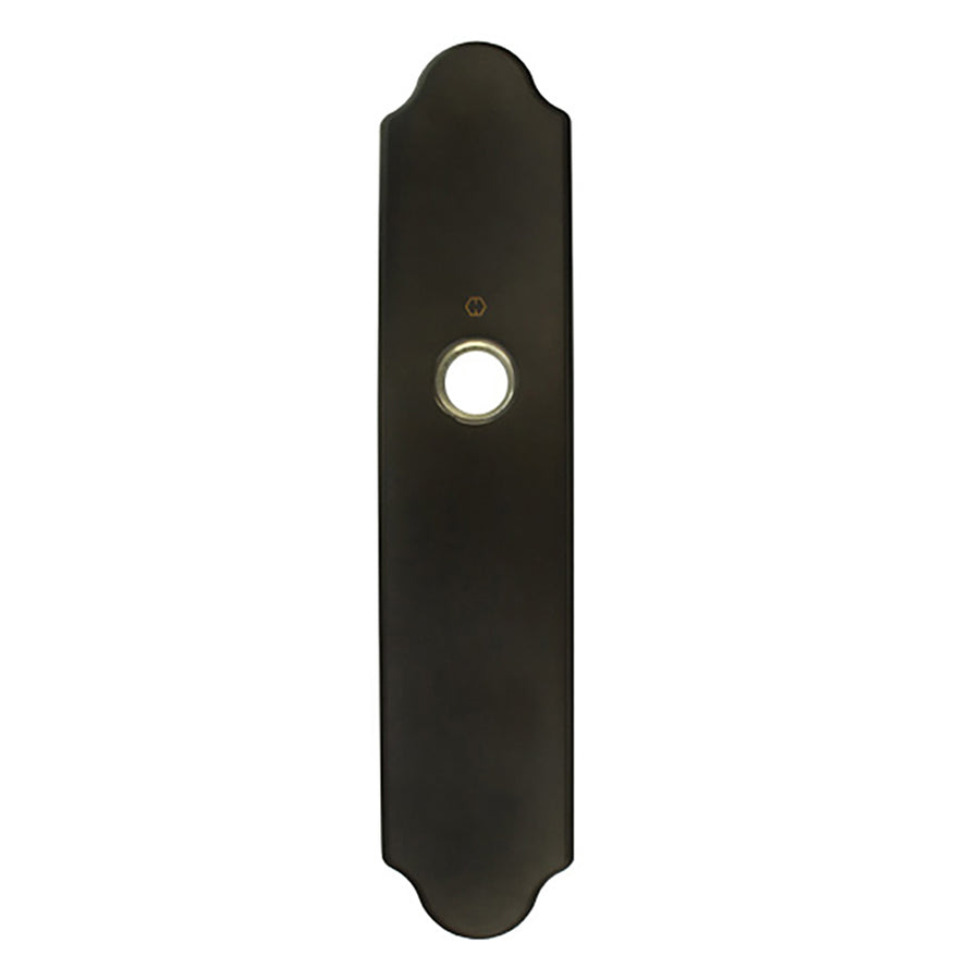 HOPPE Wide Traditional Exterior Backplate M3965N for Inactive Handlesets - Rustic Umber - HOPPE Wide Traditional Exterior Backplate M3965N for Inactive Handlesets - Rustic Umber
