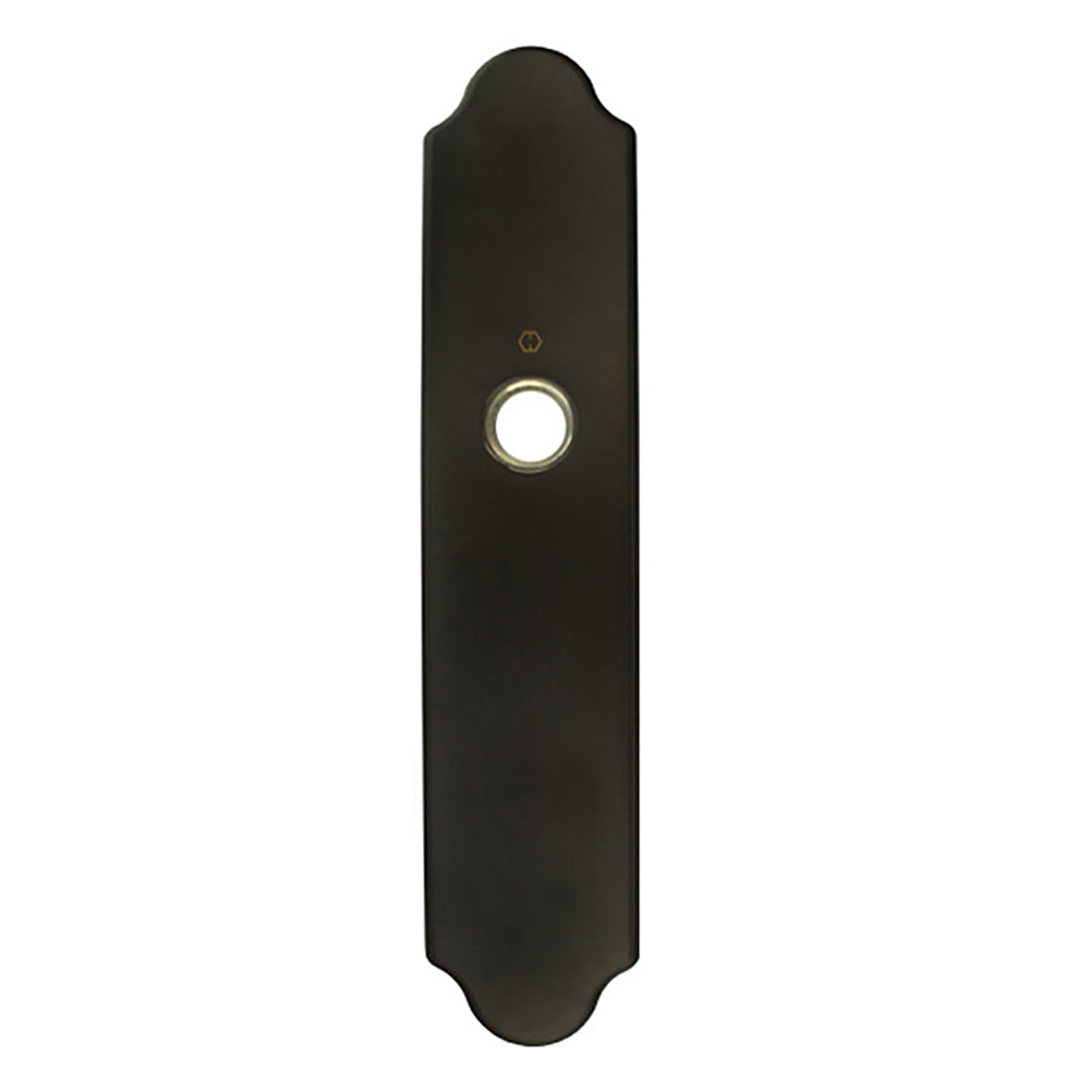 HOPPE Wide Traditional Exterior Backplate M3965N for Inactive Handlesets - Rustic Umber - HOPPE Wide Traditional Exterior Backplate M3965N for Inactive Handlesets - Rustic Umber