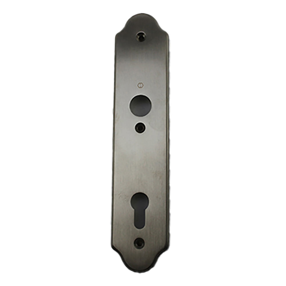 HOPPE Wide Traditional Interior Backplate M3965N for Active/Inactive Handlesets - Satin Nickel - HOPPE Wide Traditional Interior Backplate M3965N for Active/Inactive Handlesets - Satin Nickel