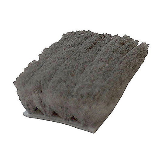 Dust Pad / Weatherstrip with 4 Fin Seals, Adhesive Back  -  Grey
