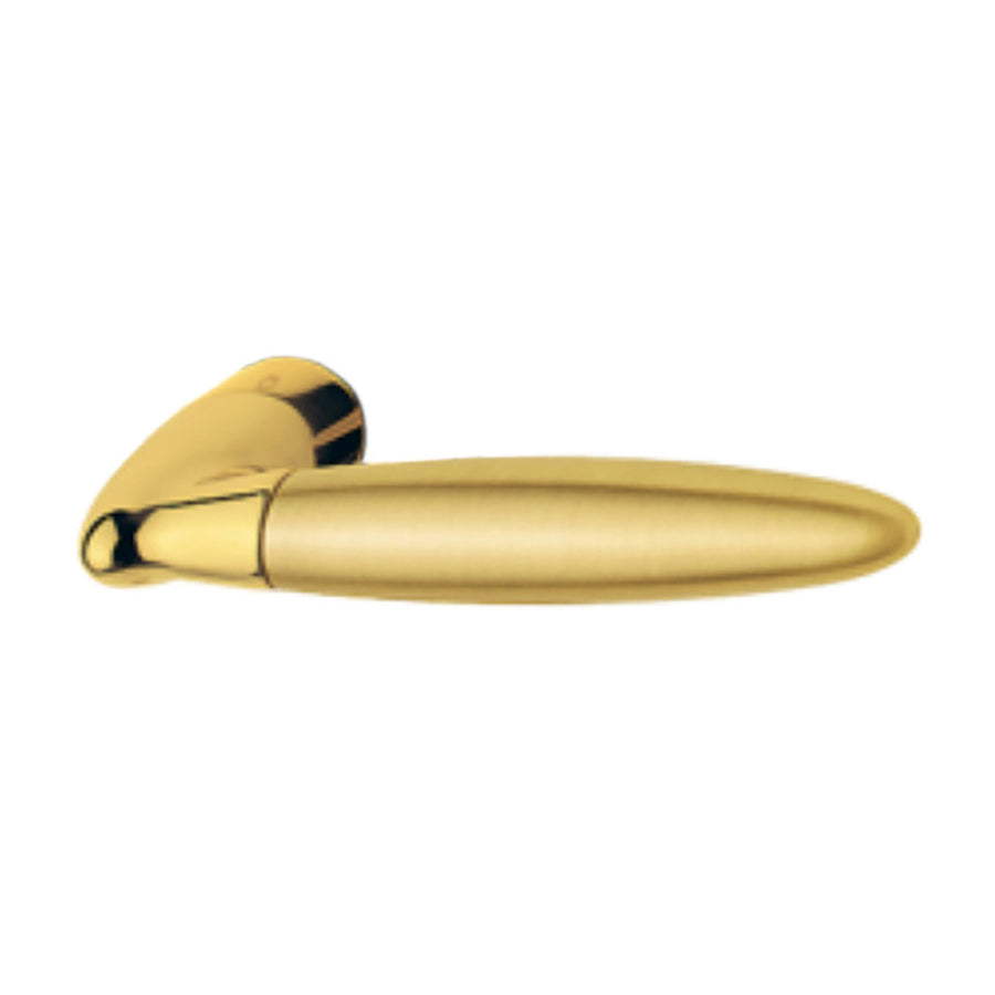 Athinai Non-Handed Lever Handle for Multipoint Lock Handlesets - Polished Brass / Brushed Brass - Athinai Non-Handed Lever Handle for Multipoint Lock Handlesets - Polished Brass / Brushed Brass