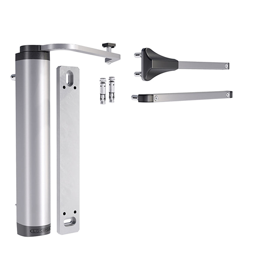 Locinox Wall-Mounted Verticlose-2 Hydraulic Gate Closer for Large Gates - Silver - Locinox Wall-Mounted Verticlose-2 Hydraulic Gate Closer for Large Gates - Silver