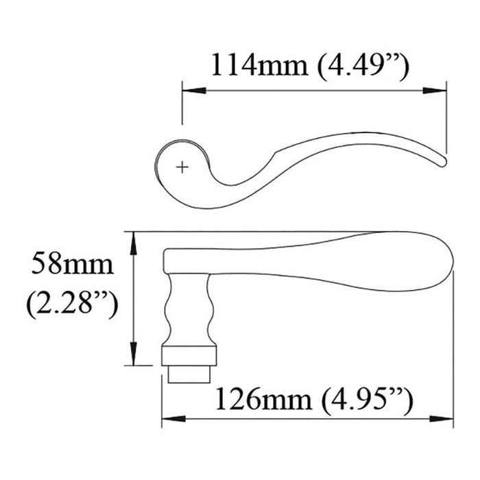 Munchen Lever Handle for Right Handed Multipoint Lock Handlesets - Matte Black - Munchen Lever Handle for Right Handed Multipoint Lock Handlesets - Matte Black