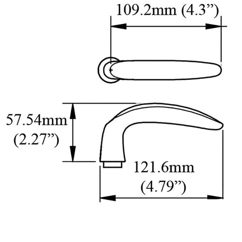 Atlanta Lever Handle for Active/Inactive Handlesets - Dark Bronze Metallic - Atlanta Lever Handle for Active/Inactive Handlesets - Dark Bronze Metallic