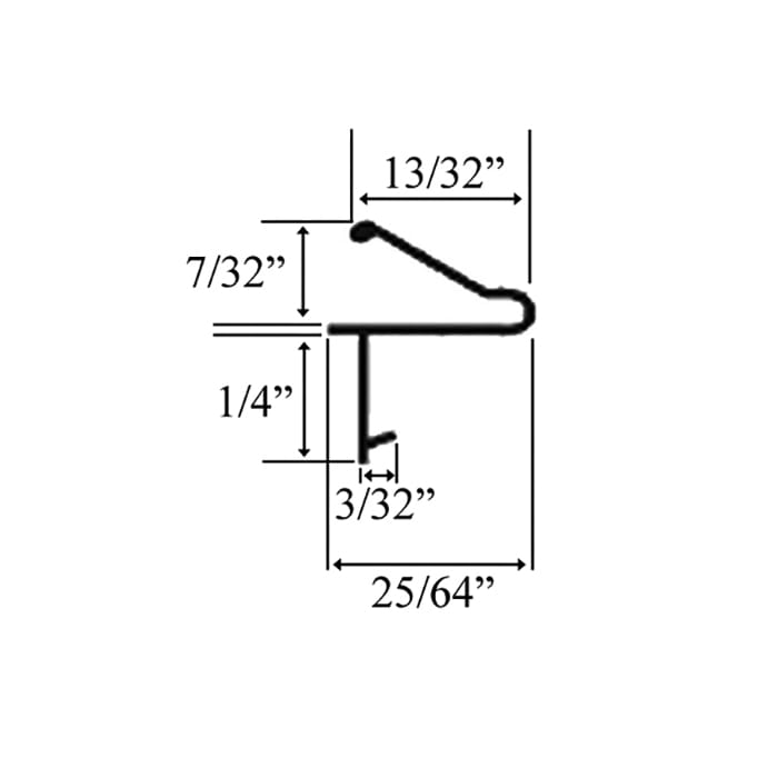 Polyflex Weather Seal for Casement and Awning Windows, 8 Foot, .405 Width, White - Polyflex Weather Seal for Casement and Awning Windows, 8 Foot, .405 Width, White