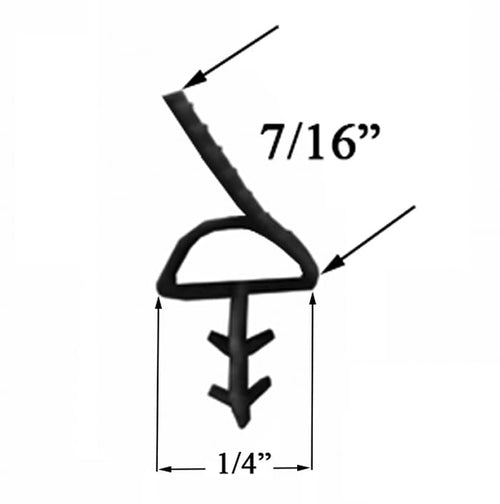 Silverline Weather Seal for Awning and Casement Windows - 23ft. Piece - Black - Silverline Weather Seal for Awning and Casement Windows - 23ft. Piece - Black