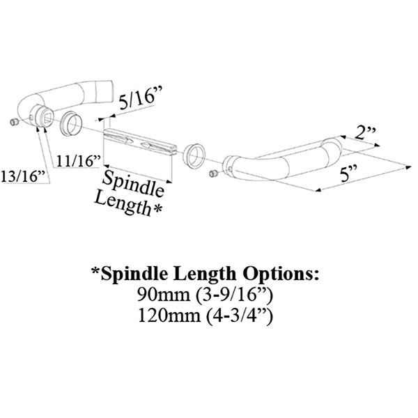 Locinox Stainless Steel Gate Handle Pair with Spindle - Locinox Stainless Steel Gate Handle Pair with Spindle