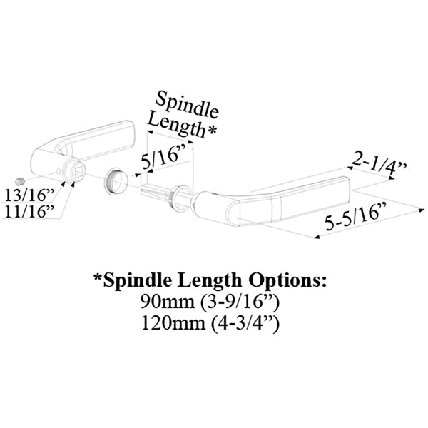 Locinox Handle Pair for Gate Locks with Spindle - Locinox Handle Pair for Gate Locks with Spindle