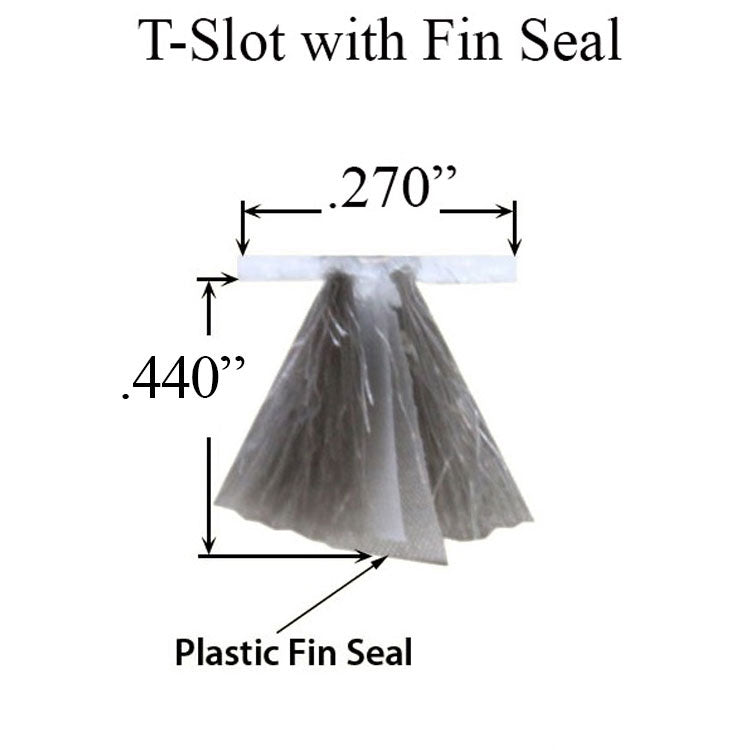 Weatherstrip For Doors and Windows .440 Inch Pile .270 Inch Backing T Slot Weather Seal - Weatherstrip For Doors and Windows .440 Inch Pile .270 Inch Backing T Slot Weather Seal