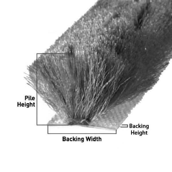 Weatherstrip For Doors and Windows .440 Inch Pile .270 Inch Backing T Slot Weather Seal - Weatherstrip For Doors and Windows .440 Inch Pile .270 Inch Backing T Slot Weather Seal