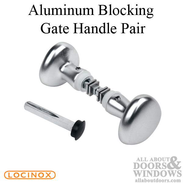 Aluminum Locinox Gate Handle Blocking Set - Aluminum Locinox Gate Handle Blocking Set