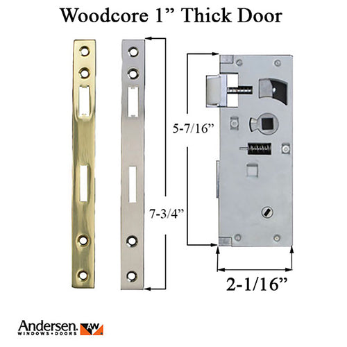 Andersen Traditional Storm Door handleset for Woodcore doors - Andersen Traditional Storm Door handleset for Woodcore doors