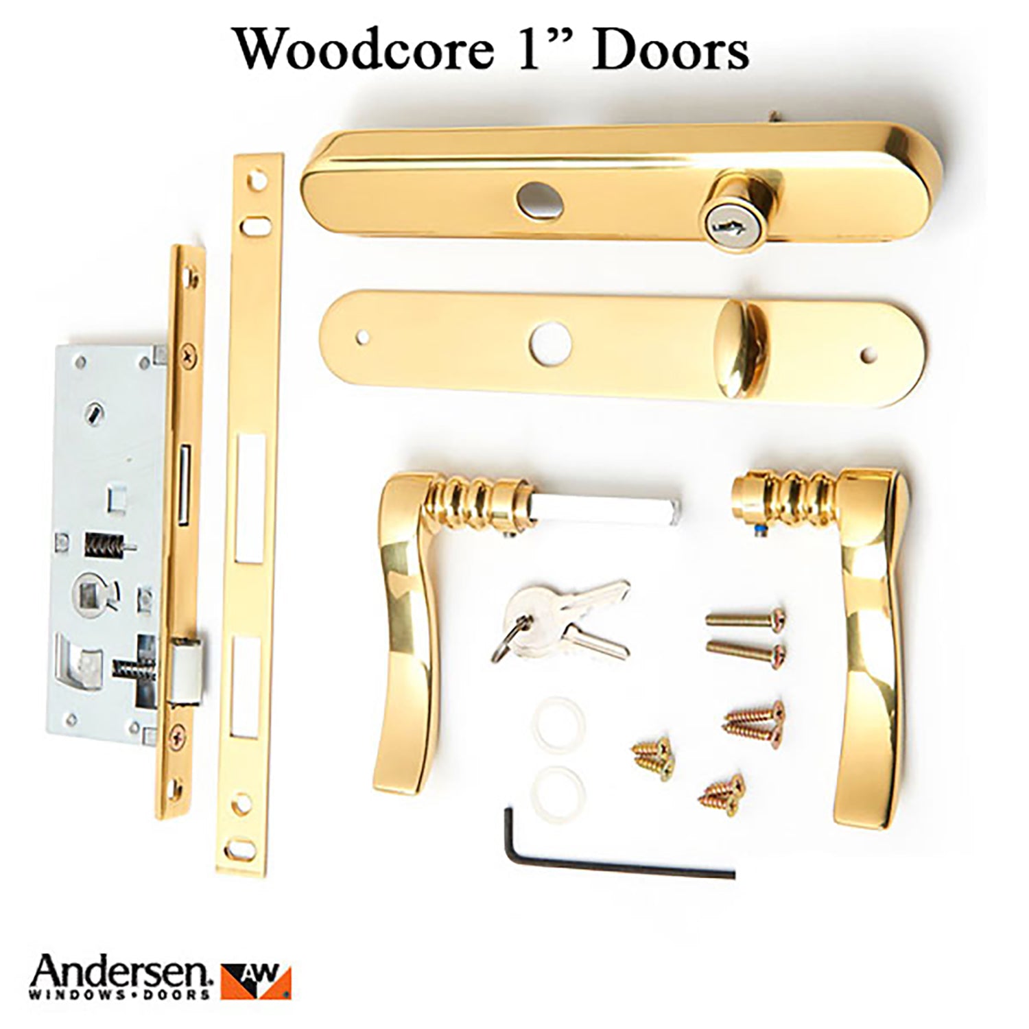 Andersen Traditional Storm Door handleset for Woodcore doors - Andersen Traditional Storm Door handleset for Woodcore doors