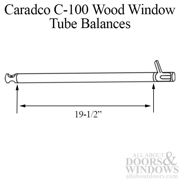 Caradco C 100 Wood Window Tube Balances 19.5 Inch Length - Caradco C 100 Wood Window Tube Balances 19.5 Inch Length