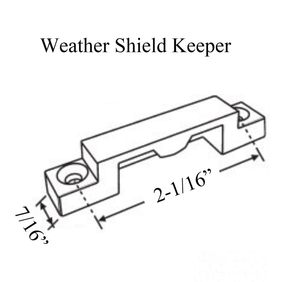 Sash Lock and Keeper, Left Hand, 2-1/16