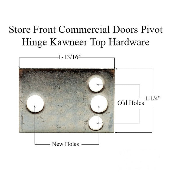 Store Front Commercial Door Pivot Hinge, Kawneer Top and Bottom, Left Hand - Choose Color - Store Front Commercial Door Pivot Hinge, Kawneer Top and Bottom, Left Hand - Choose Color