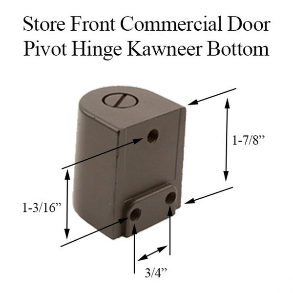 Store Front Commercial Door Pivot Hinge, Kawneer Top and Bottom, Left Hand - Choose Color - Store Front Commercial Door Pivot Hinge, Kawneer Top and Bottom, Left Hand - Choose Color