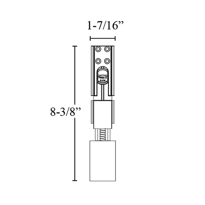 Locking Ultimate Lite Bolt for Astragal, Upper - Choose Color - Locking Ultimate Lite Bolt for Astragal, Upper - Choose Color