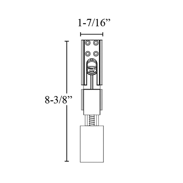 Locking Ultimate Lite Bolt for Astragal, Lower - Choose Color - Locking Ultimate Lite Bolt for Astragal, Lower - Choose Color