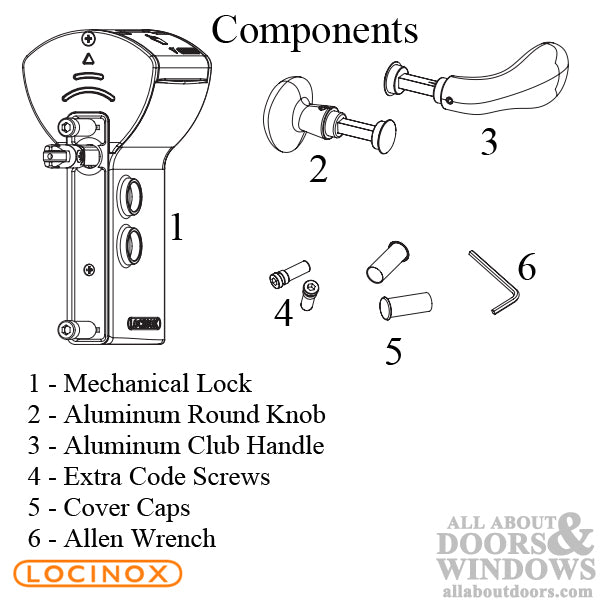 Locinox Free Vinci Surface-Mounted Mechanical Code Lock with Free Exit for Gates - Locinox Free Vinci Surface-Mounted Mechanical Code Lock with Free Exit for Gates