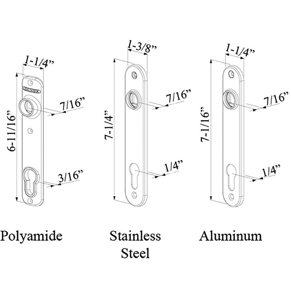 Locinox Cover Plate for Mortise Locks - Locinox Cover Plate for Mortise Locks