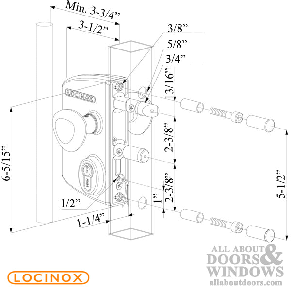 Surface-Mounted Locinox Electric Gate Lock with Fail Open Functionality - Surface-Mounted Locinox Electric Gate Lock with Fail Open Functionality