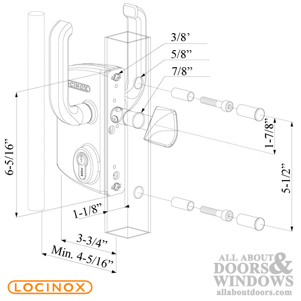 Locinox Surface-Mounted Sliding Gate Lock - Locinox Surface-Mounted Sliding Gate Lock