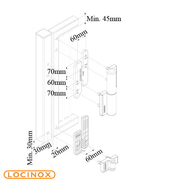 Locinox Installation and Drill Jig for TIGER Closer - Locinox Installation and Drill Jig for TIGER Closer
