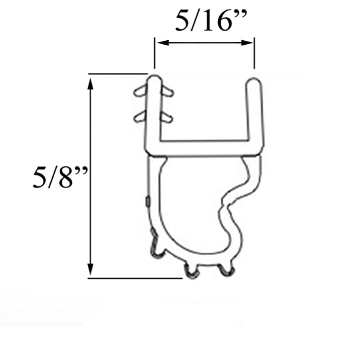 V794 Flex Bulb Weather-strip for door sill 68.75