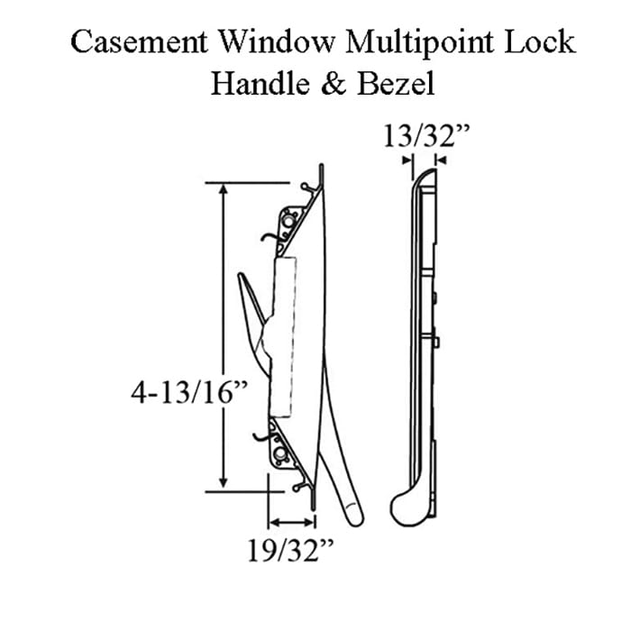 Multipoint Lock Casement Handle and Bezel - Choose Color – Door and ...