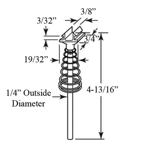 Top Pivot Rod for Bi Fold Door Guide - Top Pivot Rod for Bi Fold Door Guide