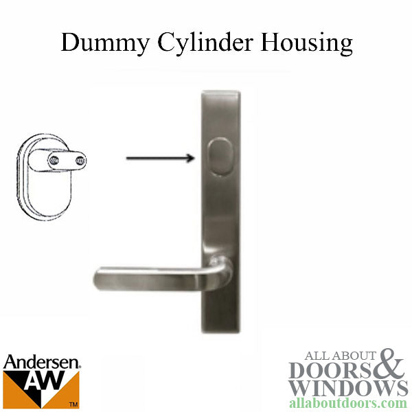 Dummy Cylinder Housing, Andersen Frenchwood Hinged Door - Black - Dummy Cylinder Housing, Andersen Frenchwood Hinged Door - Black
