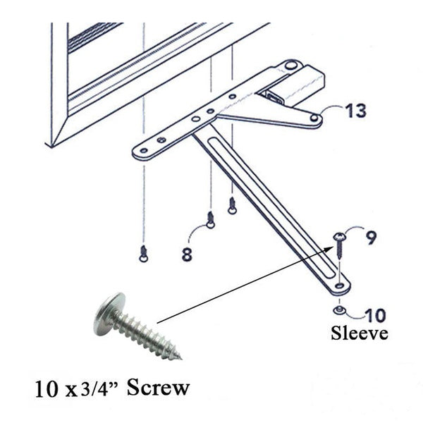 Peachtree Hinge Screw, Pivot: Ariel Casement window - Peachtree Hinge Screw, Pivot: Ariel Casement window