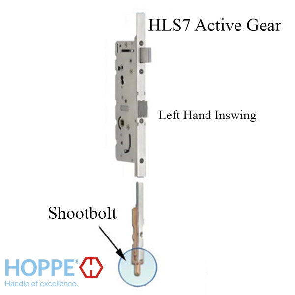 Hoppe HLS7 Shootbolt Active Gear with 1 Inch Shootbolt Throw - Hoppe HLS7 Shootbolt Active Gear with 1 Inch Shootbolt Throw