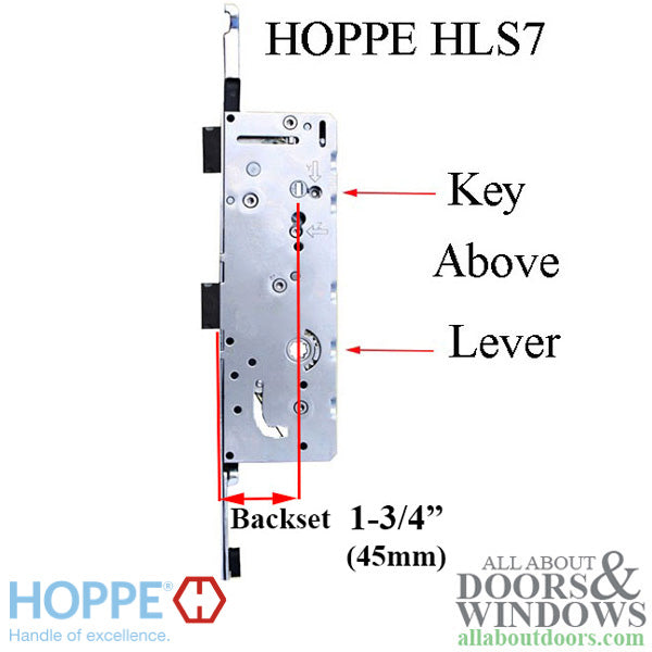 Hoppe HLS7 Shootbolt Active Gear with 1 Inch Shootbolt Throw - Hoppe HLS7 Shootbolt Active Gear with 1 Inch Shootbolt Throw