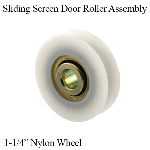 Roller Assembly with 1.25 Inch Nylon Wheel for Sliding Screen Doors - Roller Assembly with 1.25 Inch Nylon Wheel for Sliding Screen Doors
