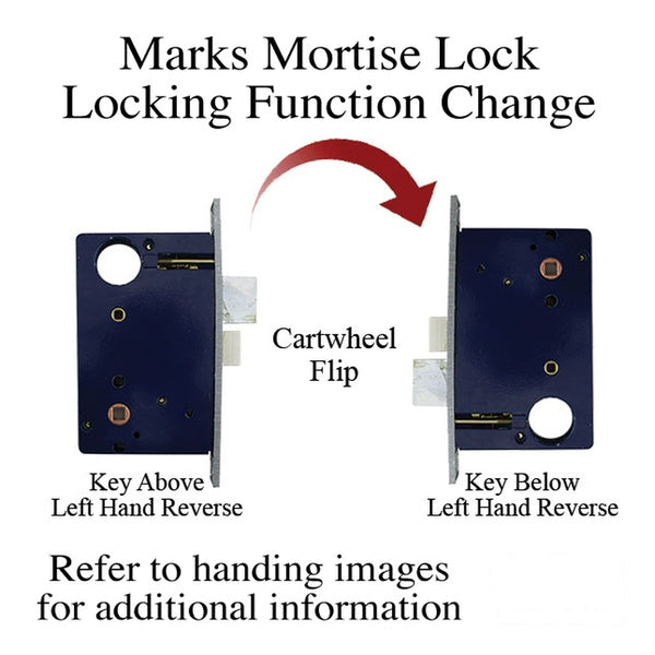 Marks 9000 Mortise Lock Case Right Handed Mortise Lock - Marks 9000 Mortise Lock Case Right Handed Mortise Lock
