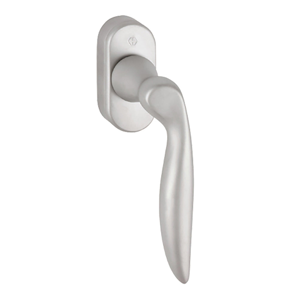 Toronto Handle for Tilt & Turn Windows - Solid Brass - Resista Satin Nickel, Right Hand - Toronto Handle for Tilt & Turn Windows - Solid Brass - Resista Satin Nickel, Right Hand