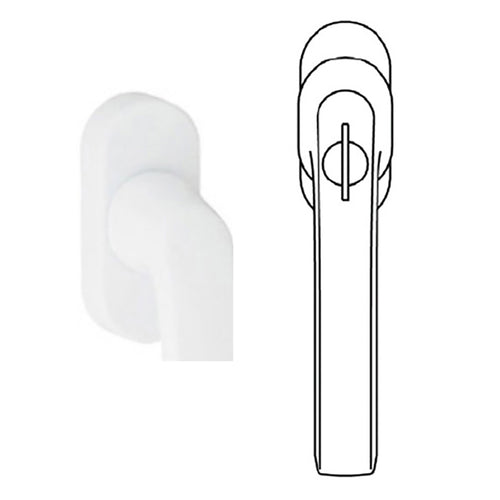 HOPPE Luxembourg Lockable Handle for Tilt and Turn Windows White - HOPPE Luxembourg Lockable Handle for Tilt and Turn Windows White